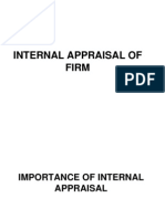 Internal Appraisal of Firm