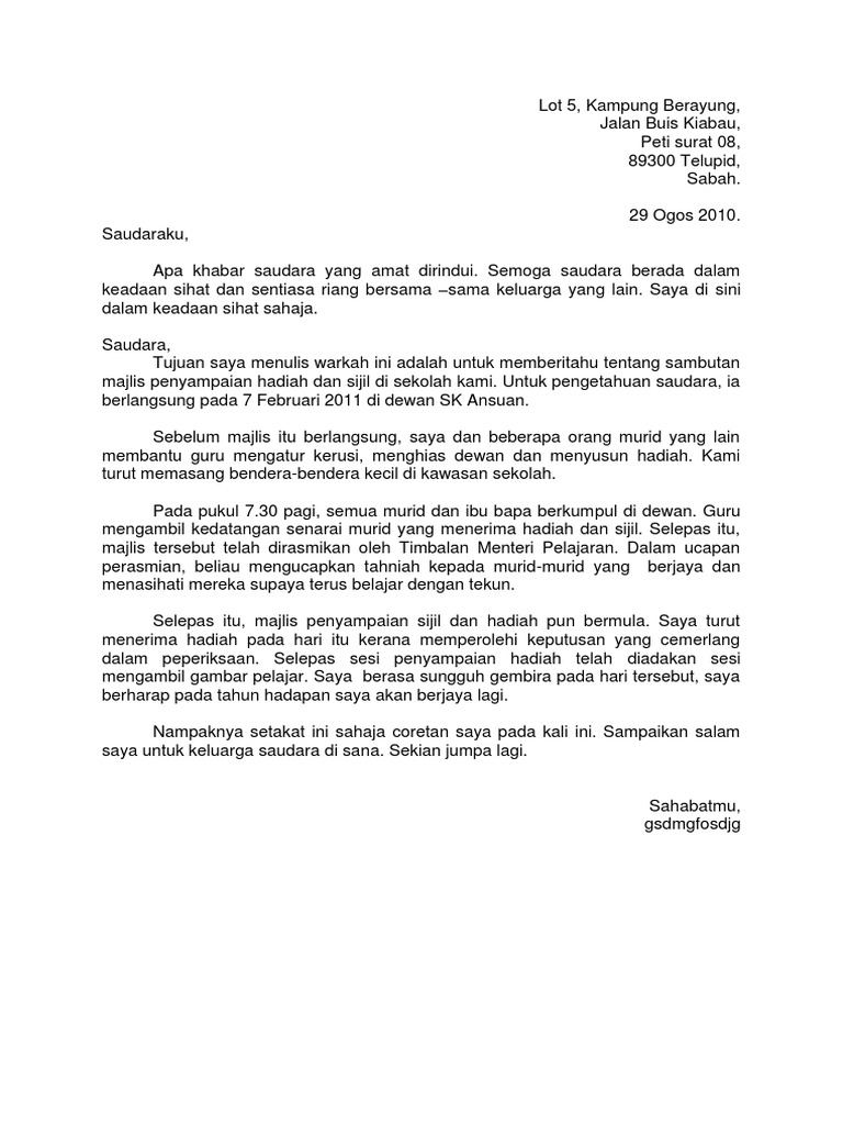 Surat Tidak Rasmi 2 Pdf