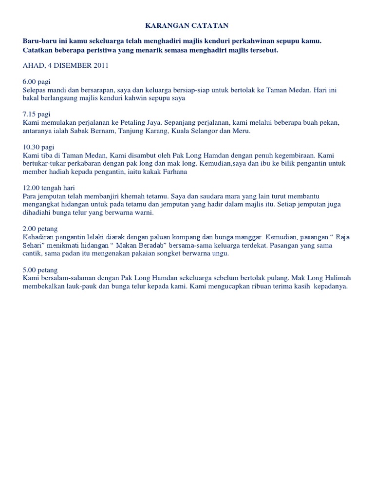 Karangan Catatan Pdf