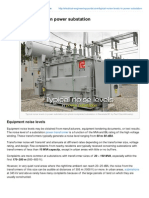 Typical Noise Levels in Power Substation