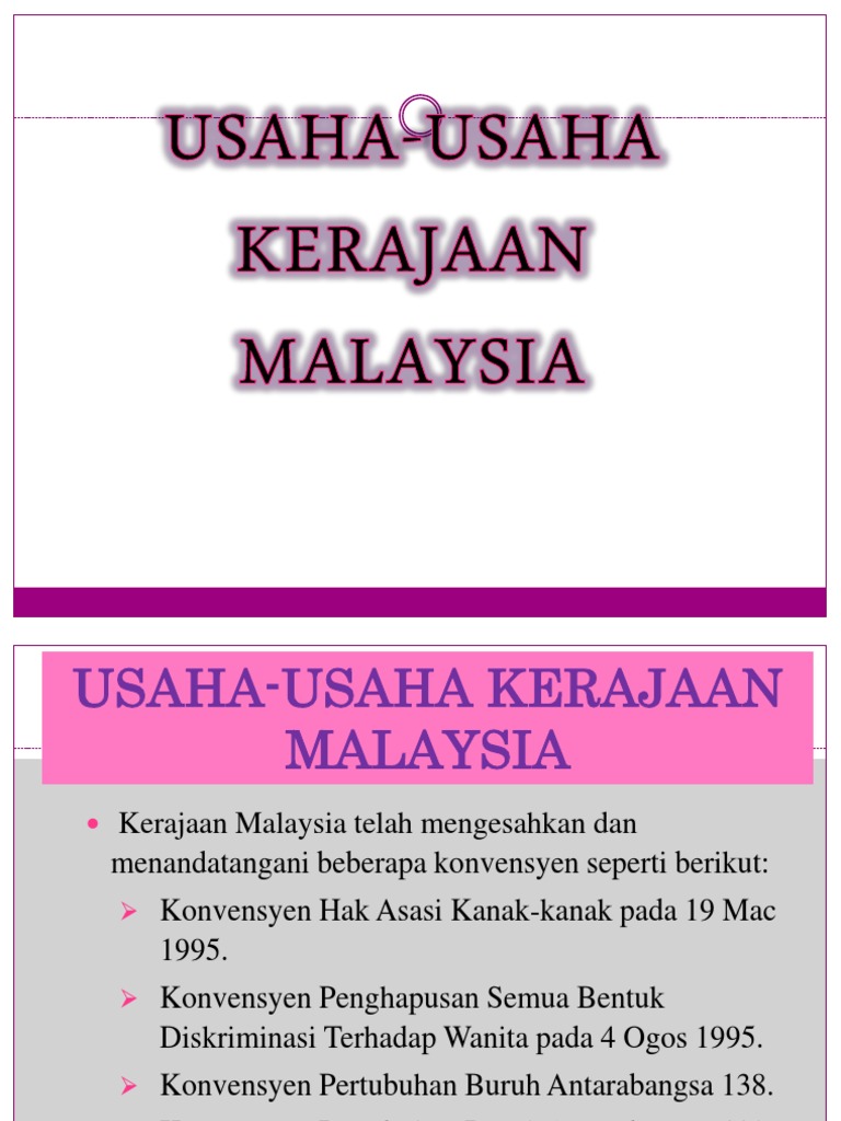 EDU 3109 - USAHA-USAHA KERAJAAN MELINDUNGI HAK KANAK-KANAK EDU 3109 - USAHA-USAHA KERAJAAN MELINDUNGI HAK KANAK-KANAK
