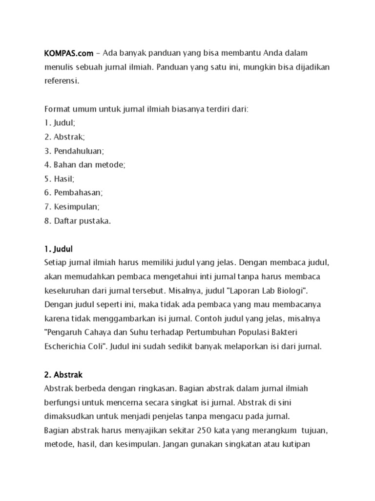 Contoh Pembuatan Jurnal