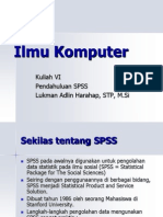 Kuliah VI-Pendahuluan SPSS