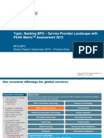 Banking BPO – Service Provider Landscape with PEAK MatrixTM Assessment 2013