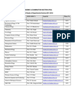 Academic & Examination Section (PGS) List of Heads of Departments/Centres-2011-2012 Deptts./Centres HOD's/HOC's Email Id Phone No