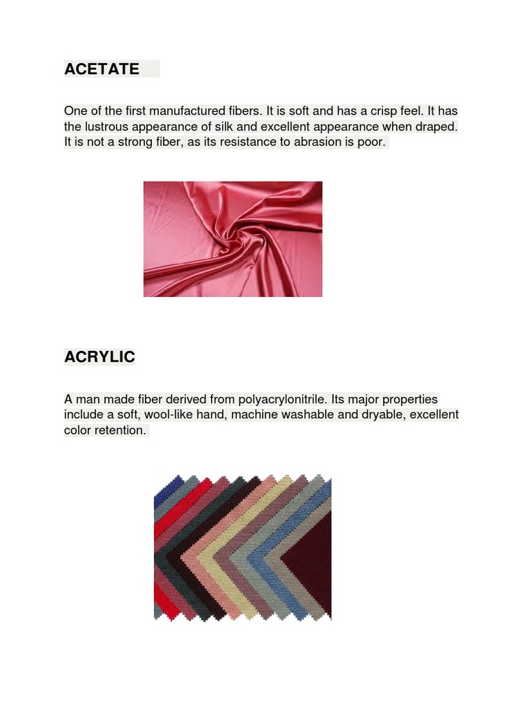 Types of Fabrics PDF