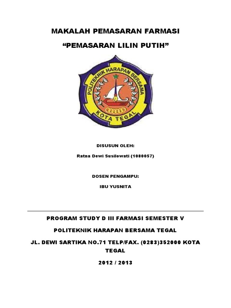 MAKALAH PEMASARAN FARMASI