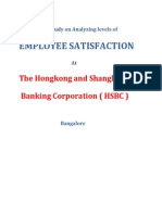 Project A Study On Analyzing Levels of EMPLOYEE SATISFACTION at The Hongkong and Shanghai Banking Corporation (HSBC)