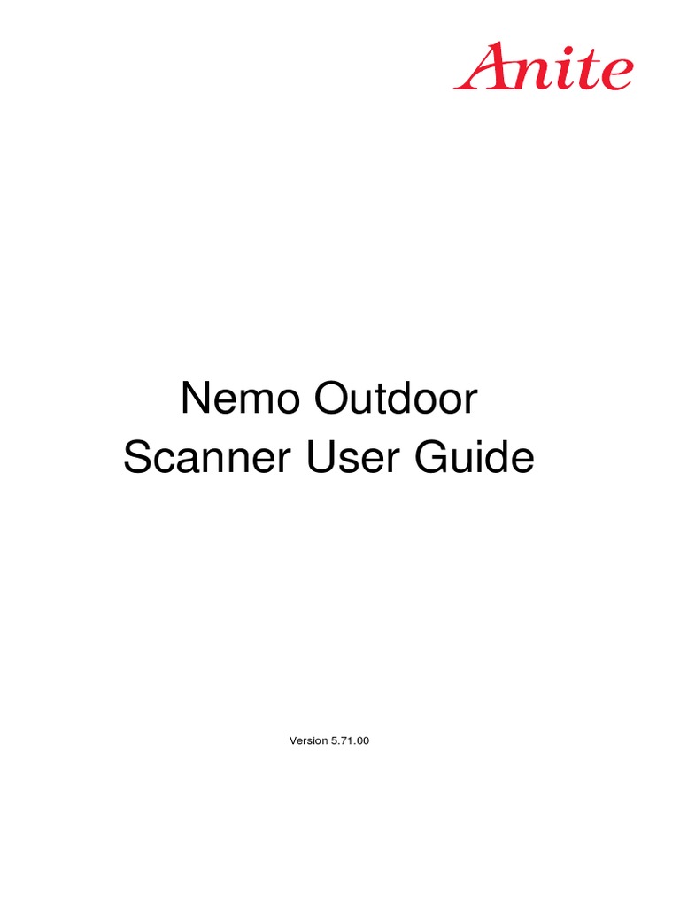 Nemo Outdoor Scanner User Guide 5.71 | PDF | Internet Protocol Suite ...