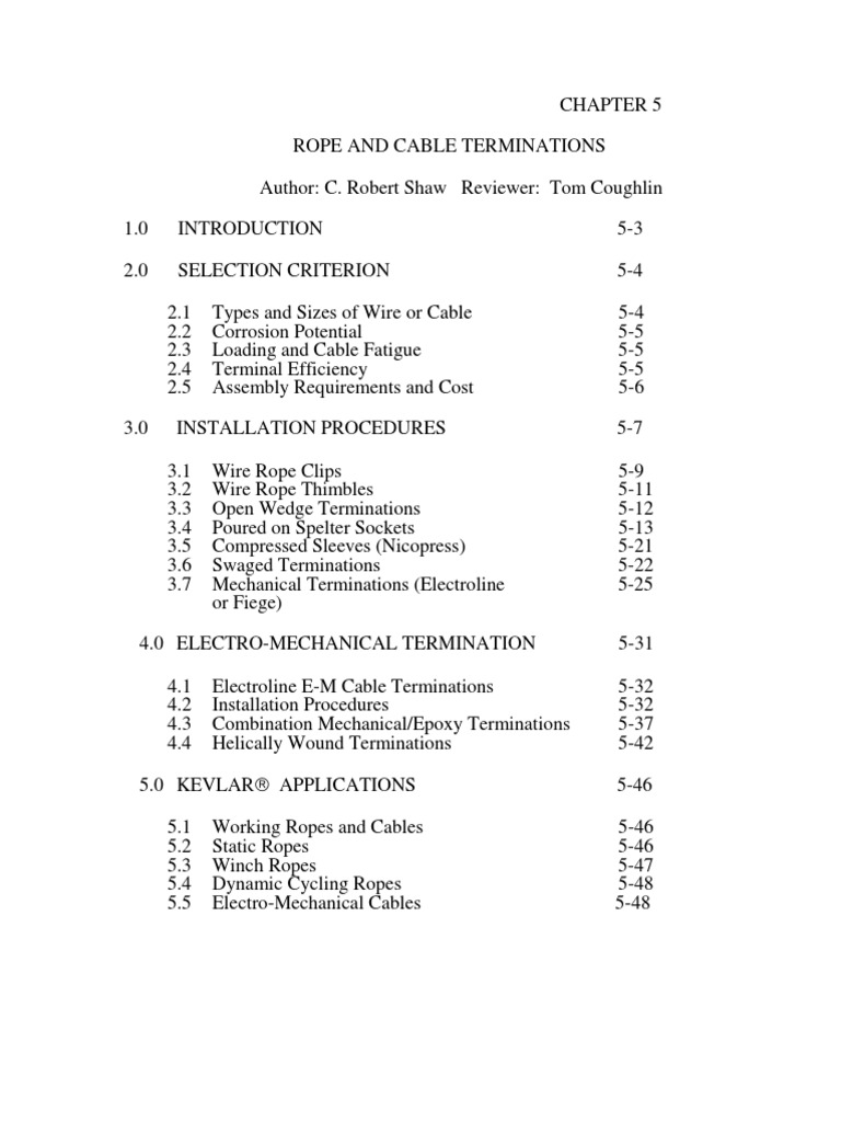 Rope Cable Terminations | PDF | Rope | Electrical Connector
