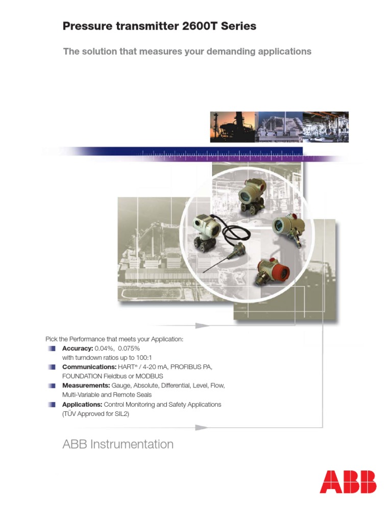ABB Pressure Transmitter Pressure Measurement Vacuum