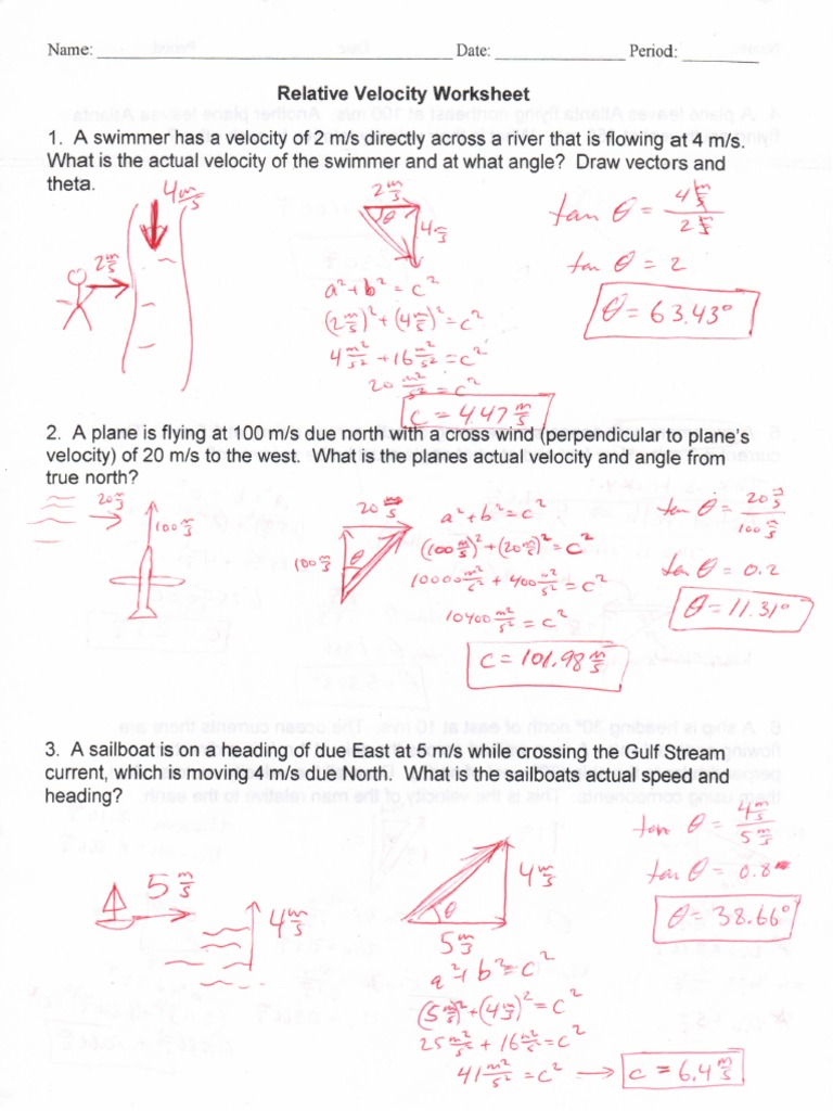 average-velocity-and-displacement-worksheet-answers