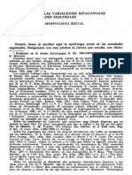 Mauss (1971 (Orig.: 1904-05) ) "Ensayo Sobre Las Variaciones Estacionales en Las Sociedades Esquimales: Un Estudio de Morfología Social"