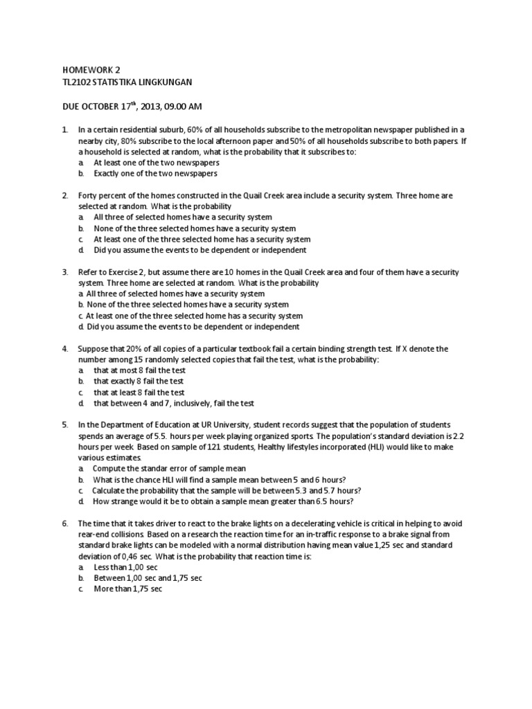 Probability homework 2 image