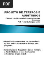 PROJETO DE TEATROS E AUDITÓRIOS