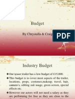 Budget: by Chrystalla & Craig