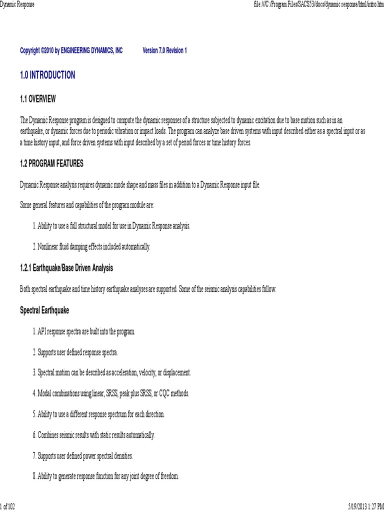 SACS Fatigue | PDF | Spectral Density | Structural Load