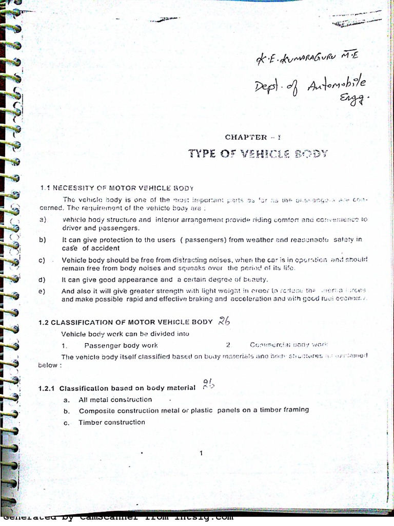 Vehicle Body Engineering PDF Motor Vehicle Vehicles