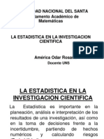 La Estadistica en La Investigacion Cientifica-America 2011