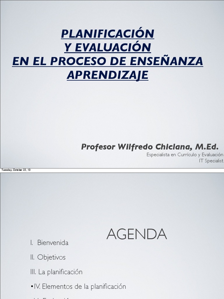 Planificación y Evaluación Educativa | PDF | Aprendizaje | Plan de estudios