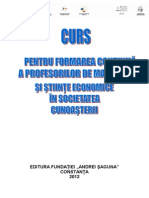 Curs Pentru Formarea Continua A Profesorilor de Matematica Si Stiinte Economice in Societatea Cunoasterii