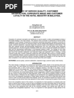 Download A Study of Service Quality Customer Satisfaction Corporate Image and Customer Loyalty in the Hotel Industry in Malaysia by Vic Chong SN178076553 doc pdf