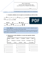 1 - Ficha Formativa - Alfabeto e Ordem Alfabética