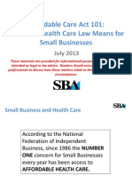Affordable Care Act 101: What The Health Care Law Means For Small Businesses