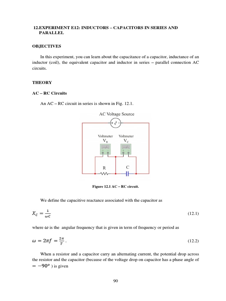 Indutors and Capacitors in Series and Parallel PDF Series And