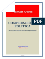 59953816 Hannah Arendt Comprension y Politica