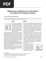 Elaboración y validación de un instrumento