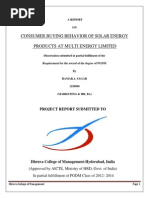 Download Consumer Buying Behavior of Solar Energy Products by sagarramaka SN178138932 doc pdf