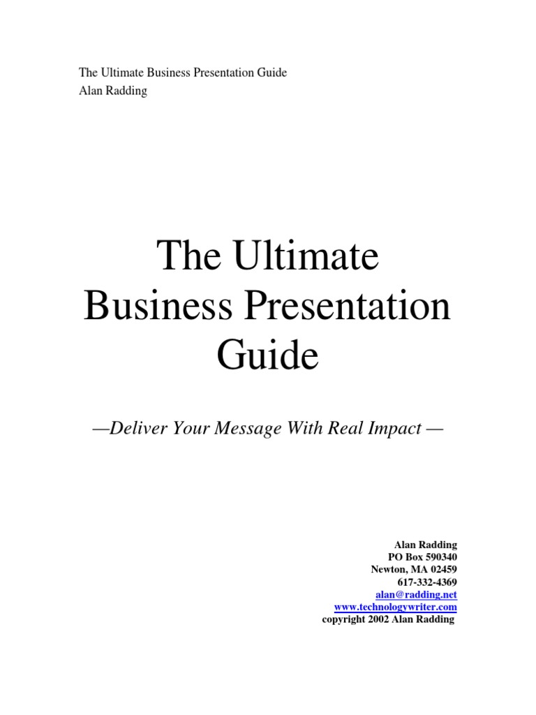 Effective Business Presentation Strategies | PDF