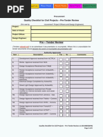 Checklist Pre-Tender Civil Projects 