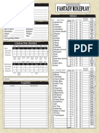 Warhammer Fantasy Roleplay 2nd Edition editable character sheet ...