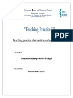 Teaching Practice Observation and Reflection