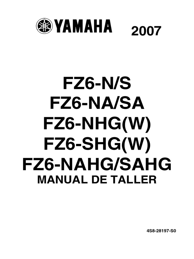 Manual Taller Yamaha FZ6 Sistema antibloqueo de frenos Carburador