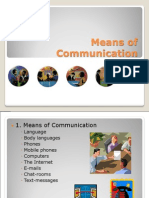 Means of Communication: Project