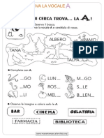 La Vocale A Scheda Didattica Classe Prima Elementare