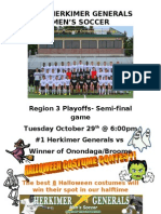 Men's Soccer Gameday Flyer