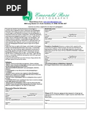 ERP Model Release Form
