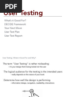 User Testing