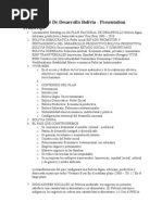 Plan Nacional de Desarrollo Bolivia