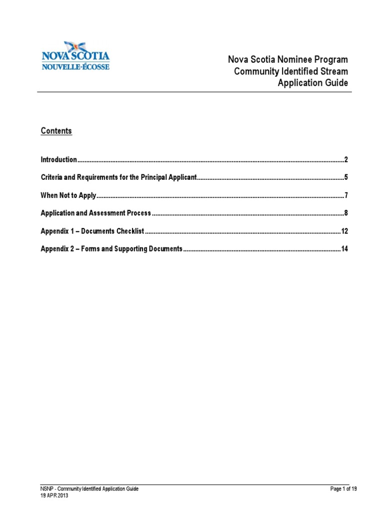 NSNP CI ApplicationGuide 0 | PDF | Permanent Residence (United States ...
