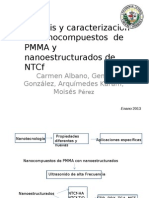 Síntesis y caracterización de nanocompuestos de PMMA y nanoestructurados de NTCf