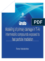 Modelling of Primary Damage in Ti-Al Intermetallic Compounds Exposed To Fast Particle Irradiation