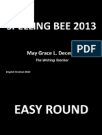 Spelling Bee 2013 Easy Round