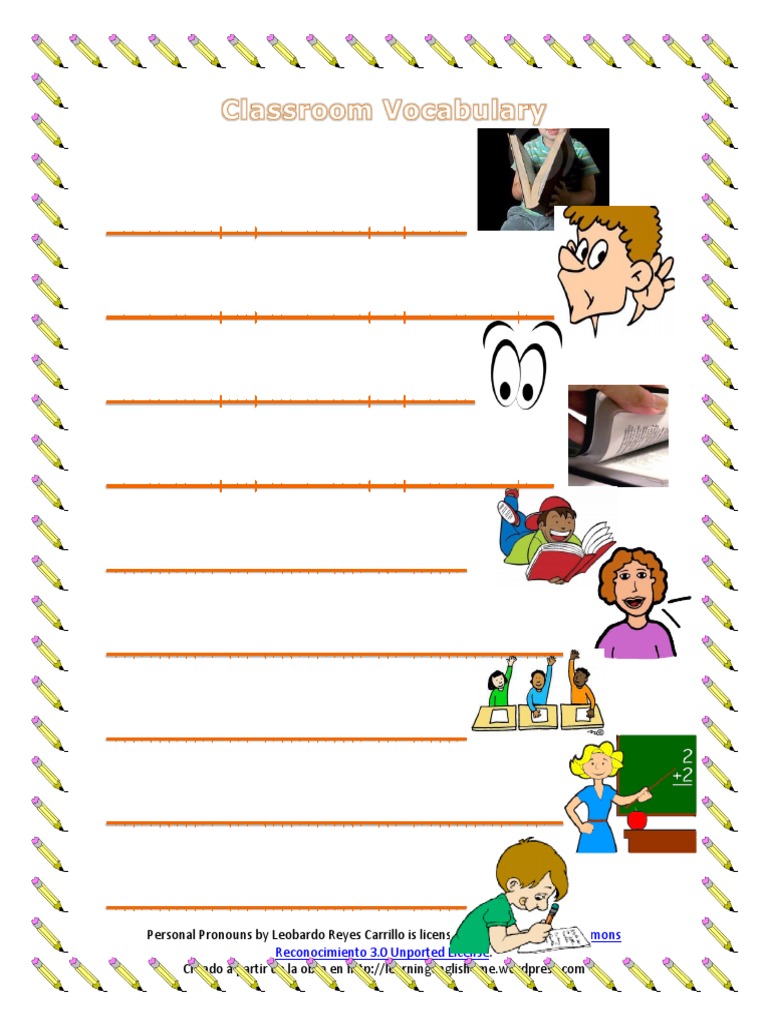 Classroom Vocabulary Guide | PDF