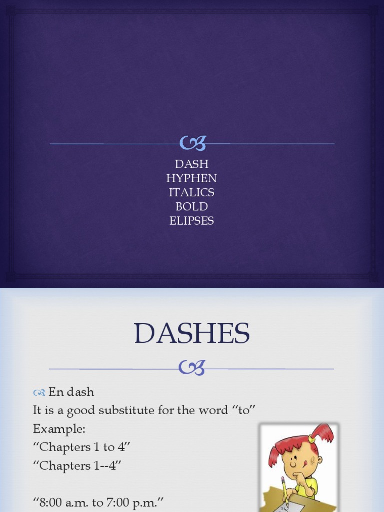 Italics Dash Hyphen Bold PDF Ellipsis Sentence (Linguistics)