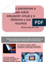 Algunas Precisiones e Ideas Sobre Educación Virtual y A Distancia y Sus Recursos